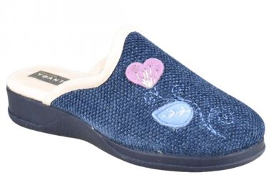 Παντόφλες γυναικείες | Υφασμάτινες | Υφαντίδης | 508003 | Μπλε - Υφαντίδης - 